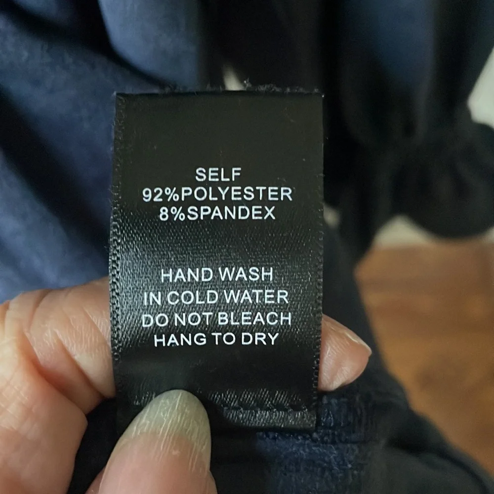 NWT Joh Apparel Size Small Faux Suede Navy Alize Tunic Dress - Picture 10 of 13